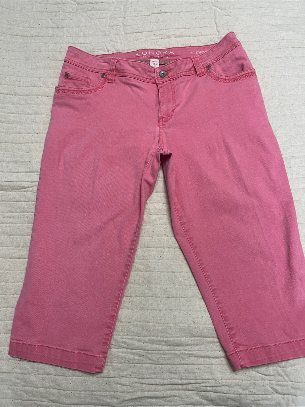 SONOMA Pink Cropped Stretch Jeans
